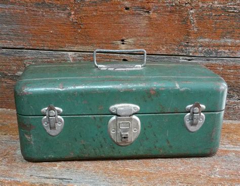 Tackle Fishing Box Vintage 1950s Union Steel Chest 